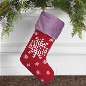 Snowflake Family Personalized Purple Christmas Stockings - 27867-P