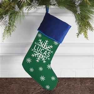Snowflake Family Personalized Blue Christmas Stockings - 27867-BL