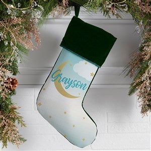 Beyond The Moon Personalized Green Babys First Christmas Stocking - 27874-G