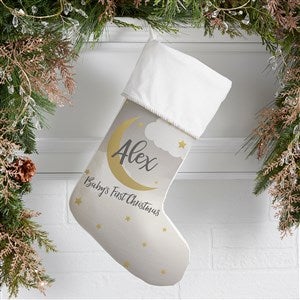 Beyond The Moon Personalized Ivory Babys First Christmas Stocking - 27874-I