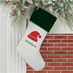 Choose Your Icon Personalized Green Christmas Stocking - 27875-G