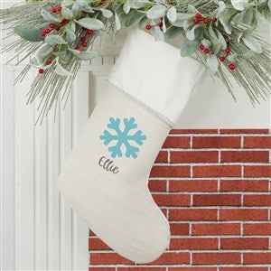 Choose Your Icon Personalized Ivory Christmas Stocking - 27875-I