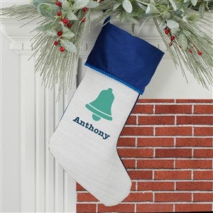 Choose Your Icon Personalized Blue Christmas Stockings - 27875-BL