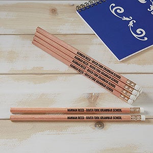 Write Your Own Natural Cedar Wood Personalized Pencil Set of 12 - 27885