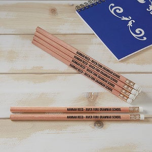 Write Your Own Natural Cedar Wood Personalized Pencil Set of 12 - 27885
