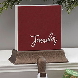 Scripty Name Personalized Christmas Stocking Holder - 27889