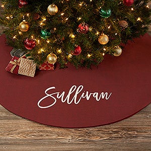Scripty Name Personalized Christmas Tree Skirt - 27894