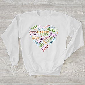 Close To Her Heart Personalized White Sweatshirt - 27905-WS