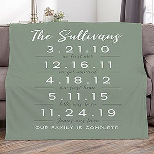 Memorable Dates Personalized 50x60 Plush Fleece Blanket - 27910-F