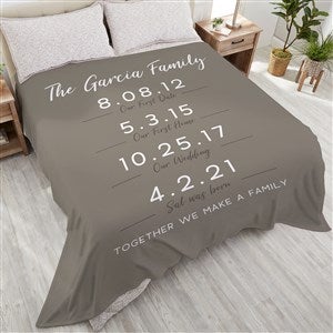 Memorable Dates Personalized 90x108 Plush King Fleece Blanket - 27910-K