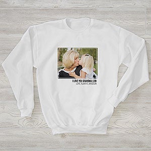 Photo For Her Personalized Hanes White Crewneck Sweatshirt - 27914-WS