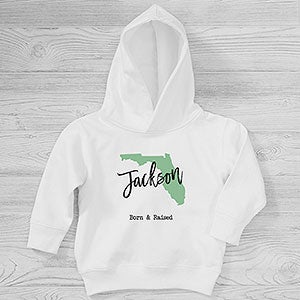 State Pride Personalized Toddler Hooded Sweatshirt - 27923-CTHS