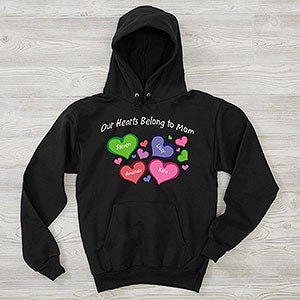 My Heart Belongs To Personalized Hanes Hooded Sweatshirt - 27924-BHS