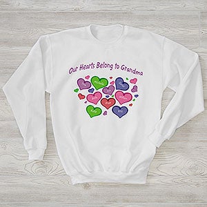 My Heart Belongs To Personalized Hanes® Crewneck Sweatshirt - 27924-WS