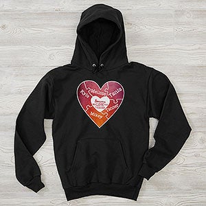We Love You to Pieces Personalized Hanes Hooded Sweatshirt - 27942-BHS