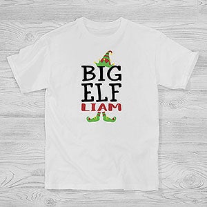 Christmas Elf Personalized Hanes® Kids T-Shirt - 27965-YCT