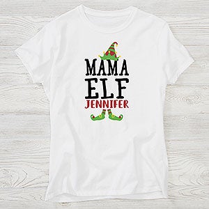 Christmas Elf Personalized Hanes® Ladies Fitted Tee - 27966-FT