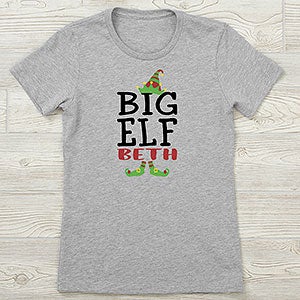 Christmas Elf Personalized Next Level™ Ladies Fitted Tee - 27966-NL