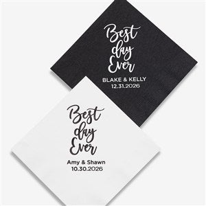 Best Day Ever Personalized Cocktail Napkin - 27976D