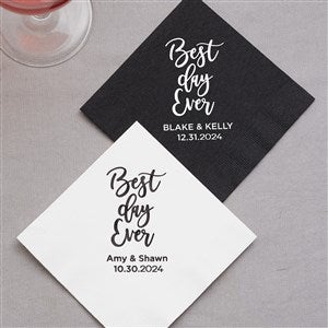 Best Day Ever Personalized Cocktail Napkin - 27976D