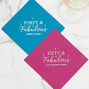 Birthday Personalized Elegance Cocktail Napkin - 27987D