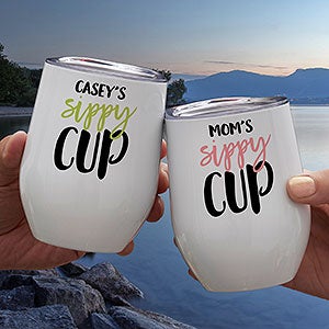 Moms Sippy Cup Personalized Stainless Insulated Wine Cup - 28007