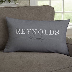 Family Is Everything Personalized Lumbar Velvet Throw Pillow - 28029-LBV