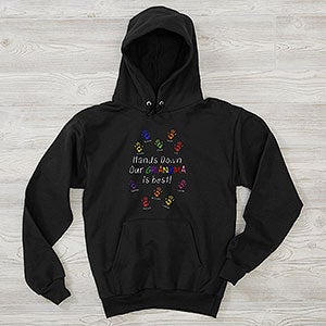 Hands Down Personalized Hanes® Adult Hooded Sweatshirt - 28037-BHS