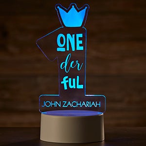 Onederful Boy First Birthday Personalized LED Sign - 28043