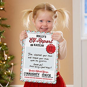 Daily Elf Report Personalized Dry Erase Sign - 28049