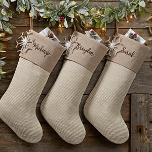 Winter Sparkle Personalized Christmas Stocking - 28071