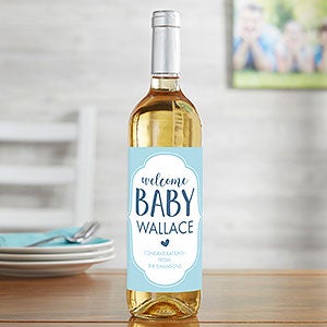 Its A Boy! Personalized New Baby Wine Bottle Label - 28079