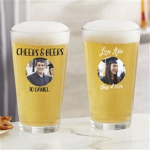 Photo Message For Graduation Personalized 16oz. Pint Glass - 28098-PG