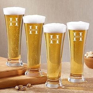 Luigi Bormioli® Lavish Last Name Engraved Beer Pilsner Glass - 28102-M