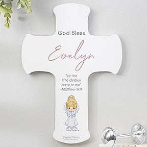 Precious Moments® Her First Communion Personalized Cross - 8x12 - 28107-L