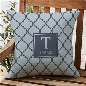 Modern Farmhouse Custom Pattern Personalized Outdoor Throw Pillow - 20”x20” - 28117-L