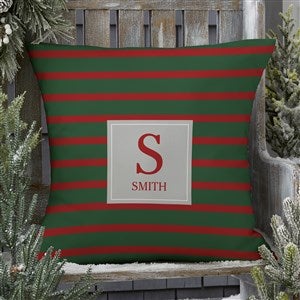 Holiday Custom Pattern Personalized Outdoor Throw Pillow- 20”x20” - 28119-L