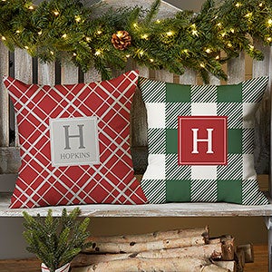 Holiday Custom Pattern Personalized Outdoor Throw Pillow- 16”x 16” - 28119