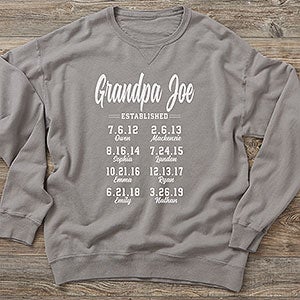 Established Personalized Hanes® Adult ComfortWash™ Sweatshirt - 28125-CWS