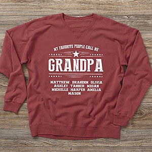 My Favorite People Call Me... Personalized Hanes® Adult ComfortWash™ Sweatshirt - 28129-CWS