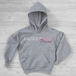 Daddys Girl Personalized Hanes Youth Hooded Sweatshirt - 28145-YHS