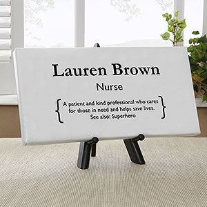 Nurse Definition Professional Canvas Print- - 5½" x 11" - 28148