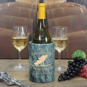 Personalized Marble Wine Chiller - Green - 28176D-G