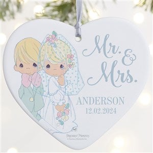 Precious Moments Wedding Personalized Heart Ornament - 1 Sided Matte - 28178-1L