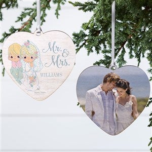 Precious Moments® Wedding Personalized Heart Ornament- 4 Wood - 2 Sided - 28178-2W