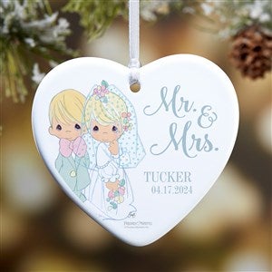 Precious Moments® Wedding Personalized Heart Ornament- 3.25 Glossy- 1 Sided - 28178-1S