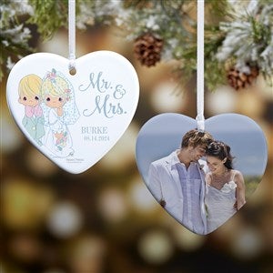 Precious Moments® Wedding Personalized Heart Ornament- 3.25 Glossy- 2 Sided - 28178-2S