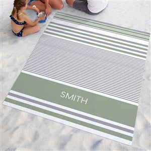 Turkish Stripes Personalized Beach Blanket - 28198