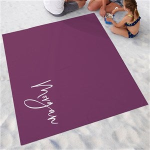 Trendy Script Personalized Beach Blanket - 28199