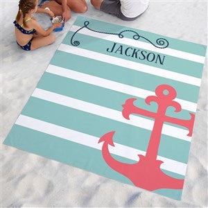 Nautical  Beach Personalized Beach Blanket - 28202